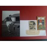 MIDDLESBROUGH & ENGLAND - GEORGE HARDWICK ORIGINAL AUTOGRAPH + 2 QUALITY REPRINTED PHOTO'S