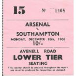 1966-67 ARSENAL V SOUTHAMPTON TICKET