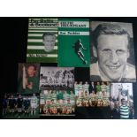CELTIC 2 RARE BOOKS, BILLY McNEILL AUTOGRAPH & 6 REPRINTED EUROPEN CUP WINNERS PHOTO'S