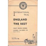 1949-50 ENGLISH SCHOOLS TRIAL ENGLAND V THE REST PLAYED AT SWINDON TOWN