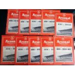 ARSENAL HOMES 1953-54 HOME PROGRAMMES X 10