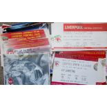 LIVERPOOL COLLECTION OF 47 HOME EUROPEAN MATCH TICKETS