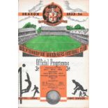 1953-54 WOLVERHAMPTON WANDERERS RESERVES V DERBY COUNTY RESERVES