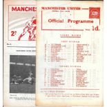 MANCHESTER UNITED RESERVES V DERBY COUNTY RESERVES 1959-60 & 1960-61 Both complete with tokens