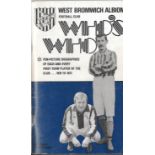 WEST BROMWICH ALBION WHO'S WHO AUTOGRAPHED BOOK