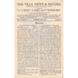 1945-46 ASTON VILLA V CHARLTON ATHLETIC