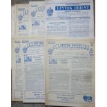 LEYTON ORIENT 1950'S HOME PROGRAMMES X 26