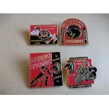 SPEEDWAY - PETERBOROUGH GILT BADGES X 4