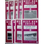 WEST HAM UNITED HOME PROGRAMMES 1959-60 TO 1962-63 X 23