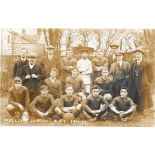 ORIGINAL 1913 MELLING JUNIORS A F C POSTCARD ( LIVERPOOL AREA )