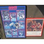 AMERICAN FOOTBALL - VERY LARGE NEW YORK GIANTS POSTER + SAN FRANCISCO 49ERS