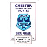 1975 LEAGUE CUP S/F CHESTER V ASTON VILLA