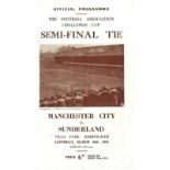 1955 FA CUP S/F MANCHESTER CITY V SUNDERLAND AT VILLA PARK