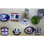 SMALL COLLECTION OF WELSH FOOTBALL CLUB BADGES X 10