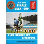 1976 UEFA CUP FINAL CLUB BRUGGE V LIVERPOOL