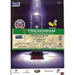 RUGBY UNION - 2004 PREMIERSHIP FINAL BATH V LONDON WASPS PROGRAMME & TICKET