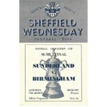 1956 FA CUP S/F BIRMINGHAM V SUNDERLAND @ SHEFFIELD WEDNESDAY