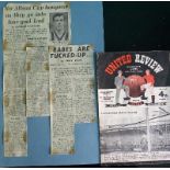 MANCHESTER UNITED V WEST BROMWICH ALBION 1957/58 PROGRAMME AND FULL MATCH REPORT