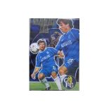 CHELSEA - LARGE POSTER AUTOGRAPHED BY ZOLA