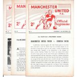 MANCHESTER UNITED 1961-62 FA YOUTH CUP PROGRAMMES X 3 ALL WITH TOKENS