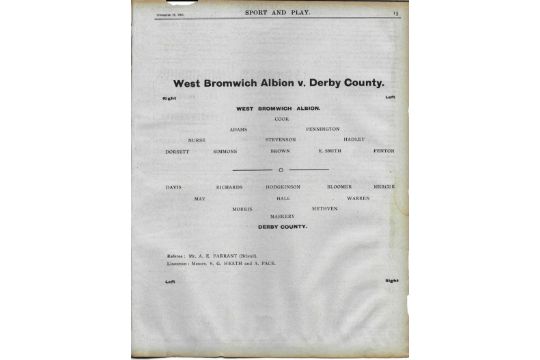 1903-04 WEST BROMWICH ALBION V DERBY COUNTY - Image 2 of 2