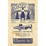 1949/50 COVENTRY CITY V BURY