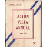 1937-38 ASTON VILLA HANDBOOK AUTOGRAPHED BY THE MANAGER JIMMY HOGAN