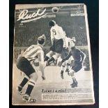 1948 TOTTENHAM V SOUTHAMPTON ON COVER OF POLISH MAGAZINE