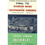 1960 F.A. CUP FINAL BLACKBURN V WOLVERHAMPTON WANDERERS