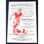 1953-54 WORKINGTON V FERRYHILL ATHLETIC FA CUP PROGRAMME