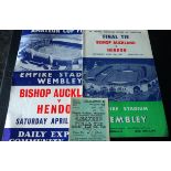 1955 AMATEUR CUP FINAL BISHOP AUCKLAND V HENDON PROGRAMME, TICKET & SONG SHEET