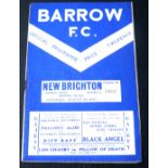 1947-48 BARROW V NEW BRIGHTON PROGRAMME