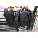 Leather motorbike jacket Size 44 and two pairs of trousers Size 34