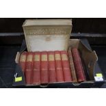 Box of books, Fabres book of insects, seven volumes of Morris's British Birds,