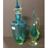 Venetian art glass decanter with stopper and similar vase (WITHDRAWN)