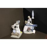 Two Lladro ornaments - ice cream seller etc