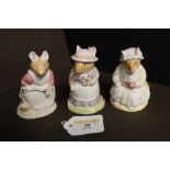 3 Royal Doulton The Brambly Hedge Gift Collection ornaments of Lily Weaver,