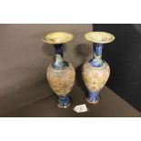 Pair of Royal Doulton Slaters vases with impressed 8901 marks to base