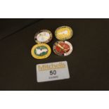 Collection of enamelled badges - Tour or New Zealand etc