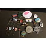 Collection of enamelled & other badges - 1988 Rugby League badge etc