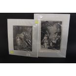 Two 19th century monochrome engravings - The Royal Princesses children of George III and one other
