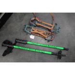 Pair of Gridle Mont Blanc walking poles and pair of crampons