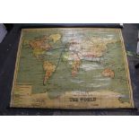 Phillips wall hanging school map of the world