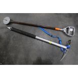 Shooting stick and ice axe