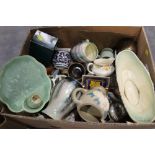 Box of china, vases, jugs,