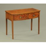 A George III mahogany bowfronted side table,