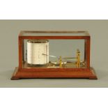 An Edwardian mahogany cased barograph by J Lizars Glasgow and Edinburgh. Width 36 cm.