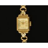 A 9 ct gold cased Avia ladies wristwatch, with 9 ct gold bracelet. Gross weight 13.5 grams.