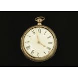 A pair cased Verge pocket watch by Bannistere London, No 27100.