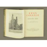 Hussey (Christopher), "Eton College" special Etonian edition No.